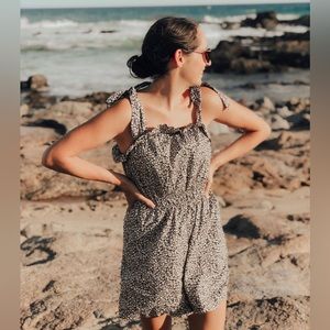 H&M - black and yellow Floral Romper